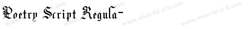 Poetry Script Regula字体转换
